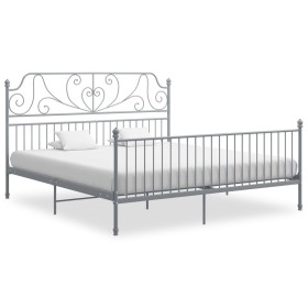 Graues Metallbettgestell 180x200 cm von vidaXL, Betten und Lattenroste - Ref: Foro24-324858, Preis: 191,48 €, Rabatt: %