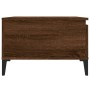 Mesa de centro madera contrachapada roble marrón 55x55x36,5 cm