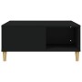 Mesa de centro madera contrachapada negro 80x80x36,5 cm