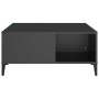 Mesa de centro madera contrachapada negro 80x80x36,5 cm