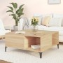 Mesa de centro madera contrachapada roble Sonoma 80x80x36,5 cm