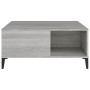 Mesa de centro madera contrachapada gris Sonoma 80x80x36,5 cm