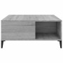 Mesa de centro madera contrachapada gris Sonoma 80x80x36,5 cm