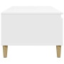 Mesa de centro madera contrachapada blanco 90x50x36,5 cm