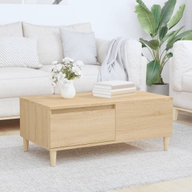 Mesa de centro madera contrachapada roble Sonoma 90x50x36,5 cm Mesa de centro madera contrachapada roble Sonoma 90x50x36,5 cm