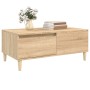 Mesa de centro madera contrachapada roble Sonoma 90x50x36,5 cm