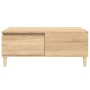 Mesa de centro madera contrachapada roble Sonoma 90x50x36,5 cm