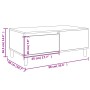 Mesa de centro madera contrachapada roble Sonoma 90x50x36,5 cm
