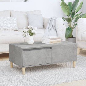 Mesa de centro madera contrachapada gris hormigón 90x50x36,5 cm Mesa de centro madera contrachapada gris hormigón 90x50x36,5 cm
