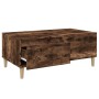 Mesa de centro madera contrachapada roble ahumado 90x50x36,5 cm en Mesas de centro | Comprar online en Foro24