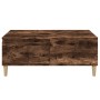 Mesa de centro madera contrachapada roble ahumado 90x50x36,5 cm en Mesas de centro | Comprar online en Foro24