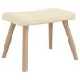 Rocking chair with footrest, cream-colored fabric by vidaXL, Rocking chairs - Ref: Foro24-328020, Price: 167,73 €, Discount: %