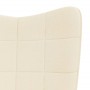 Rocking chair with footrest, cream-colored fabric by vidaXL, Rocking chairs - Ref: Foro24-328020, Price: 165,65 €, Discount: %