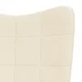 Rocking chair with footrest, cream-colored fabric by vidaXL, Rocking chairs - Ref: Foro24-328020, Price: 167,73 €, Discount: %