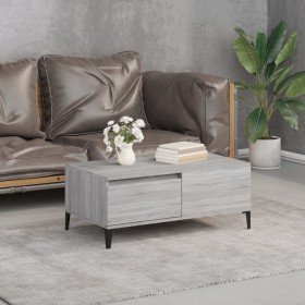Mesa de centro madera contrachapada gris Sonoma 90x50x36,5 cm en Mesas de centro | Comprar online en Foro24