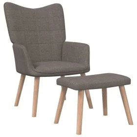 Relax armchair with taupe gray fabric footrest by vidaXL, Armchairs - Ref: Foro24-327939, Price: 143,54 €, Discount: %