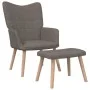 Sillón de relax con reposapiés de tela gris taupé de vidaXL, Sillones - Ref: Foro24-327939, Precio: 143,54 €, Descuento: %