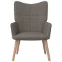 Relax armchair with taupe gray fabric footrest by vidaXL, Armchairs - Ref: Foro24-327939, Price: 143,54 €, Discount: %