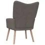 Relax armchair with taupe gray fabric footrest by vidaXL, Armchairs - Ref: Foro24-327939, Price: 143,54 €, Discount: %