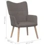 Relax armchair with taupe gray fabric footrest by vidaXL, Armchairs - Ref: Foro24-327939, Price: 143,54 €, Discount: %