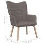 Relaxsessel mit Fußstütze aus taupegrauem Stoff von vidaXL, Sessel - Ref: Foro24-327939, Preis: 118,98 €, Rabatt: %
