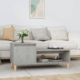 Mesa de centro madera contrachapada gris hormigón 100x50x45 cm Mesa de centro madera contrachapada gris hormigón 100x50x45 cm