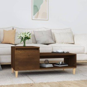 Mesa de centro madera contrachapada roble marrón 100x50x45 cm Mesa de centro madera contrachapada roble marrón 100x50x45 cm