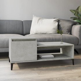 Mesa de centro madera contrachapada gris hormigón 100x50x45 cm Mesa de centro madera contrachapada gris hormigón 100x50x45 cm
