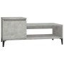 Mesa de centro madera contrachapada gris hormigón 100x50x45 cm