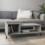 Mesa de centro madera contrachapada gris hormigón 100x50x45 cm