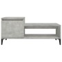 Mesa de centro madera contrachapada gris hormigón 100x50x45 cm