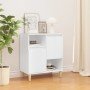Aparador de madera contrachapada blanco 60x35x70 cm