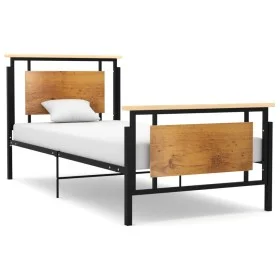Metal bed frame 100x200 cm by vidaXL, Beds and slatted bases - Ref: Foro24-324870, Price: 103,70 €, Discount: %