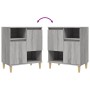Aparador de madera contrachapada gris Sonoma 60x35x70 cm