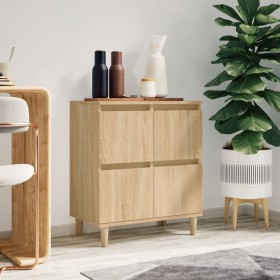 Aparador de madera contrachapada roble Sonoma 60x35x70 cm Aparador de madera contrachapada roble Sonoma 60x35x70 cm