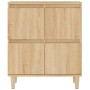 Aparador de madera contrachapada roble Sonoma 60x35x70 cm
