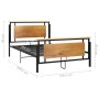 Estructura de cama de metal 120x200 cm de vidaXL, Camas y somieres - Ref: Foro24-324871, Precio: 162,95 €, Descuento: %