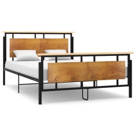 Metal bed frame 140x200 cm by vidaXL, Beds and slatted bases - Ref: Foro24-324872, Price: 136,45 €, Discount: %