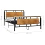 Metal bed frame 140x200 cm by vidaXL, Beds and slatted bases - Ref: Foro24-324872, Price: 134,39 €, Discount: %