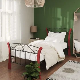 Estructura de cama de metal negra 90x200 cm de vidaXL, Camas y somieres - Ref: Foro24-324876, Precio: 84,78 €, Descuento: %