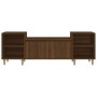Mueble para TV madera contrachapada marrón roble 160x35x55 cm