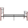 Estructura de cama de metal negra 120x200 cm