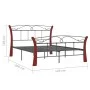 Schwarzer Metallbettrahmen 120x200 cm von vidaXL, Betten und Lattenroste - Ref: Foro24-324878, Preis: 112,89 €, Rabatt: %