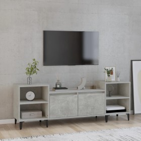 Mueble para TV madera contrachapada gris hormigón 160x35x55 cm Mueble para TV madera contrachapada gris hormigón 160x35x55 cm
