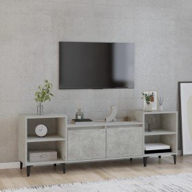 Mueble para TV madera contrachapada gris hormigón 160x35x55 cm Mueble para TV madera contrachapada gris hormigón 160x35x55 cm