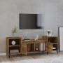 Mueble para TV madera contrachapada roble ahumado 160x35x55 cm en Muebles TV | Comprar online en Foro24