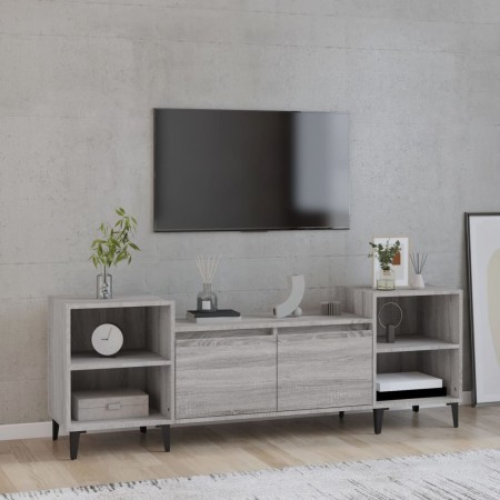 Mueble para TV madera contrachapada gris Sonoma 160x35x55 cm en Muebles TV | Comprar online en Foro24