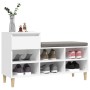 Mueble zapatero madera contrachapada blanco 102x36x60 cm