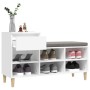 Mueble zapatero madera contrachapada blanco 102x36x60 cm