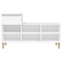 Mueble zapatero madera contrachapada blanco 102x36x60 cm